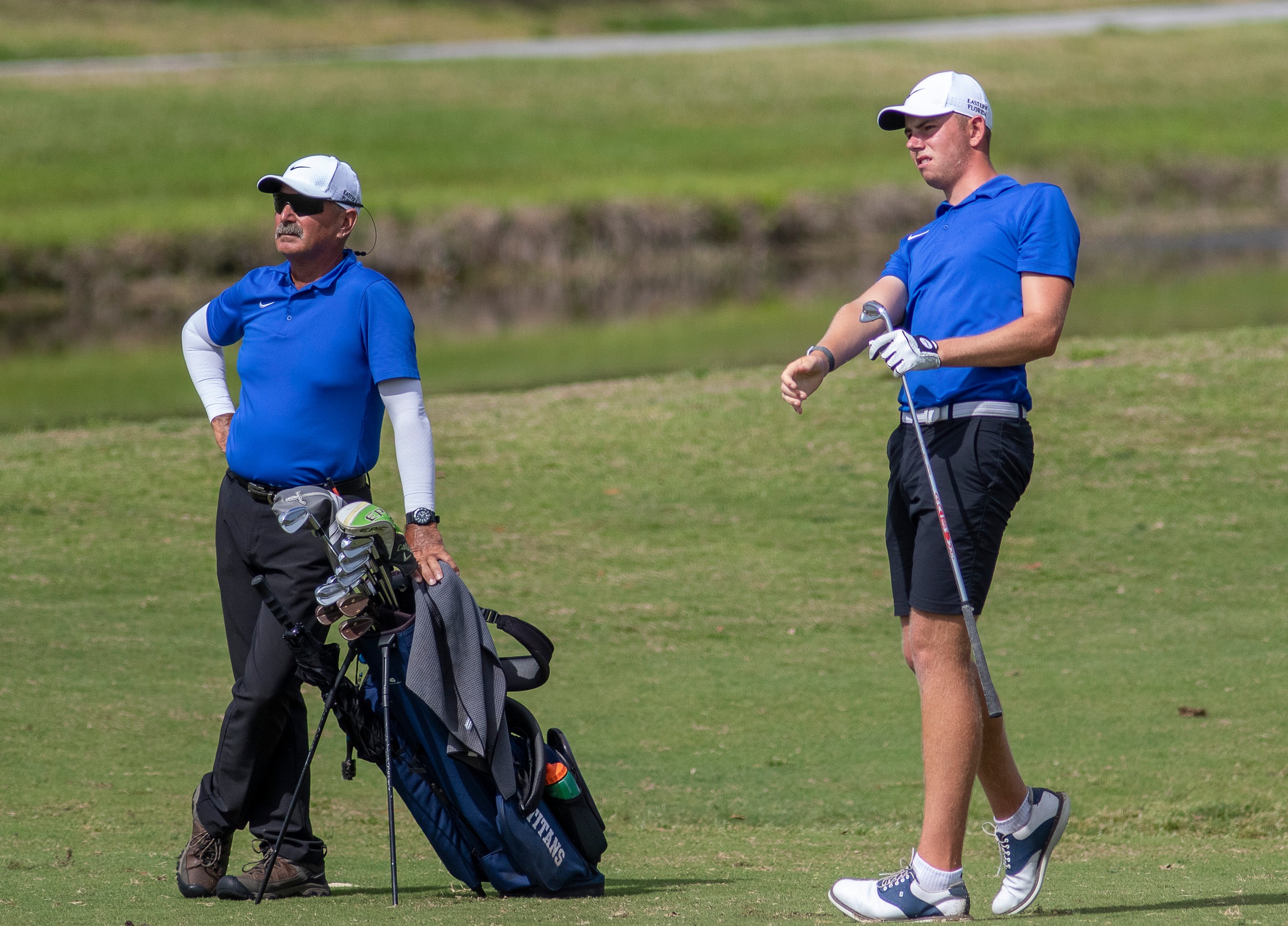 Men's golf team tied for third after one round of national tournament