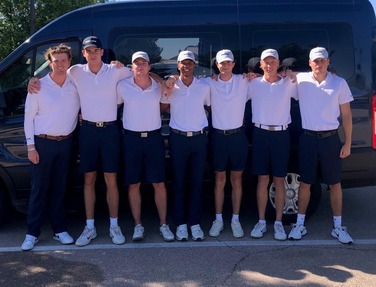 Men's golf team tied for 10th after first round at national tournament