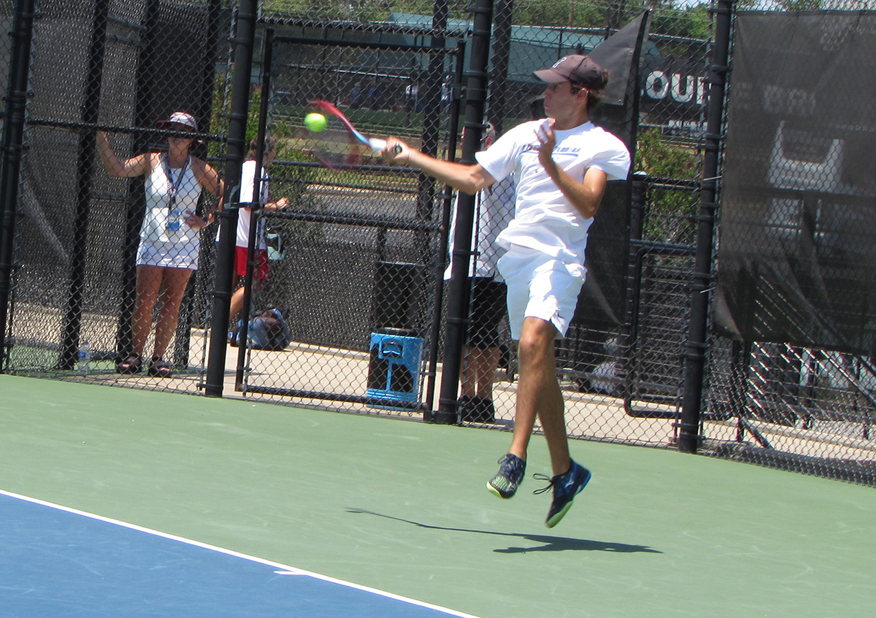 Men's tennis team opens national tournament with a win