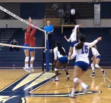 Volleyball team falls in four sets