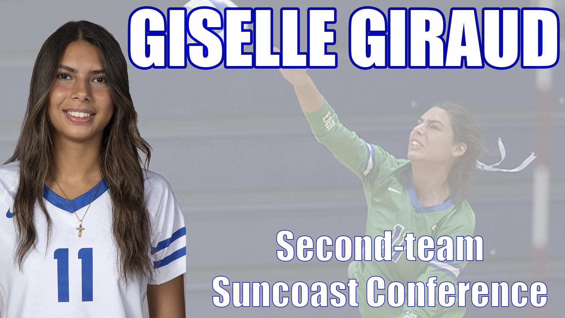 Women's volleyball player Giselle Giraud named to all-conference second team